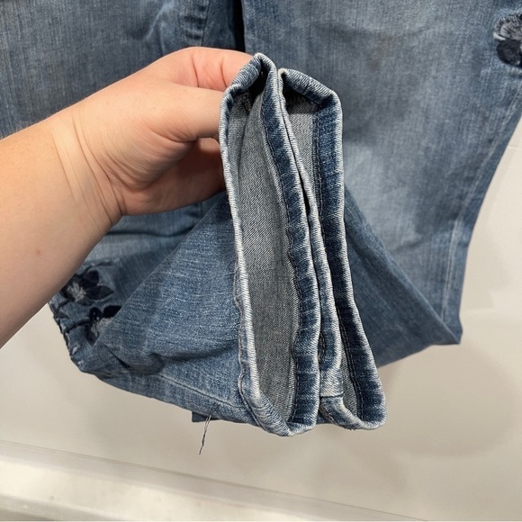 NYDJ Boyfriend Jeans Embroidered Size 8 - Picture 7 of 15